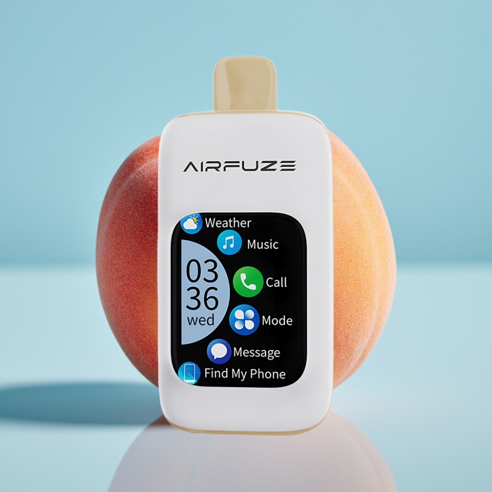 AirFuze Smart 30000 Puffs Disposable Pod 5 Nicotina 900mAh Tipo-C Durazno Jugoso