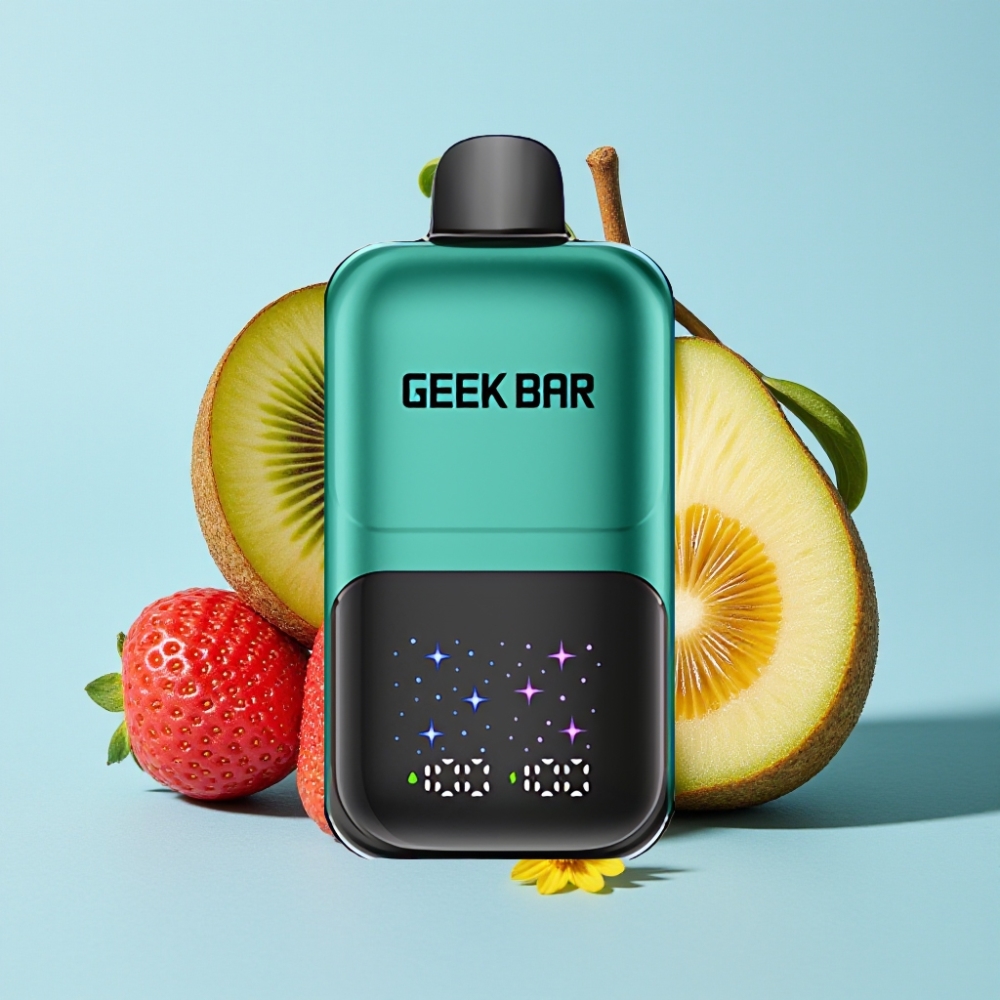 GEEK BAR 2GO 20ml 50000 Caladas Pantalla Interactiva Sabor Fresa  Kiwi