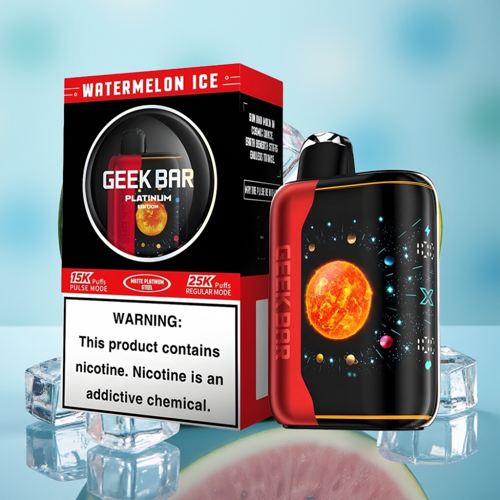 GEEK BAR Platinum Edition 25000 Puffs Pantalla 3D Carga Rápida Sandía Helada