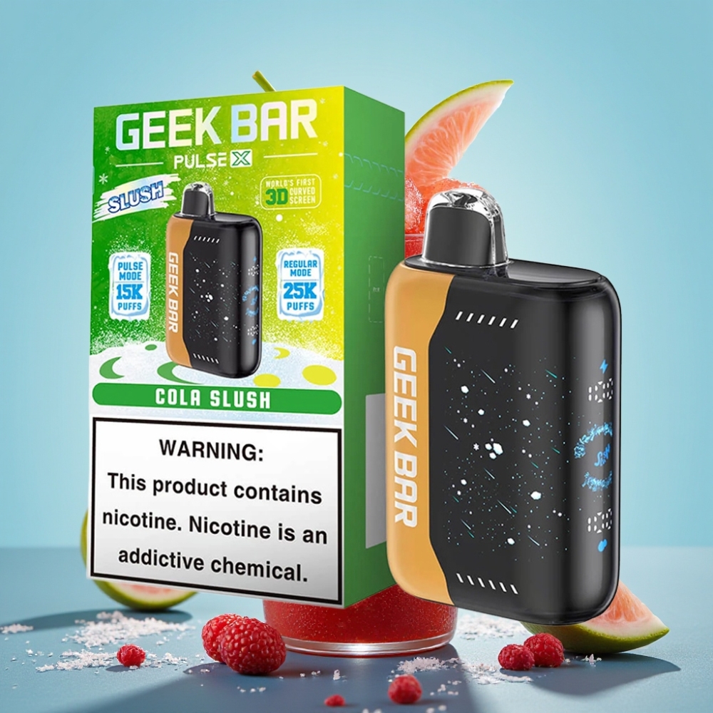 Geek Bar Pulse X 25000 Puffs 18mL Pantalla 3D USB-C Doble Malla Edición Slush