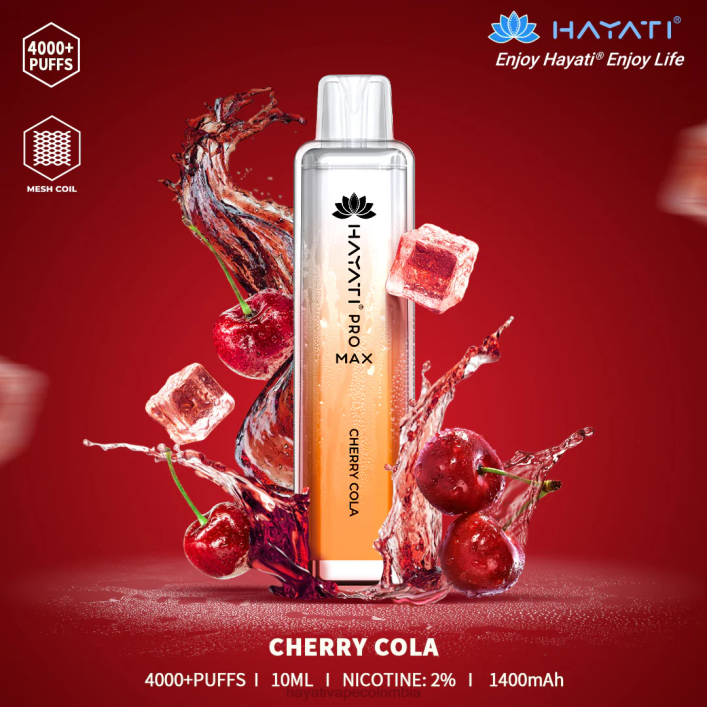 Hayati Bogotá - 0NLV100 Hayati Pro Max desechable cola de cereza