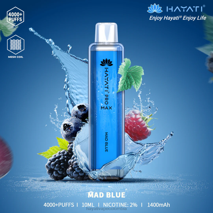 Hayati Bogotá - 0NLV110 Hayati Pro Max desechable azul loco