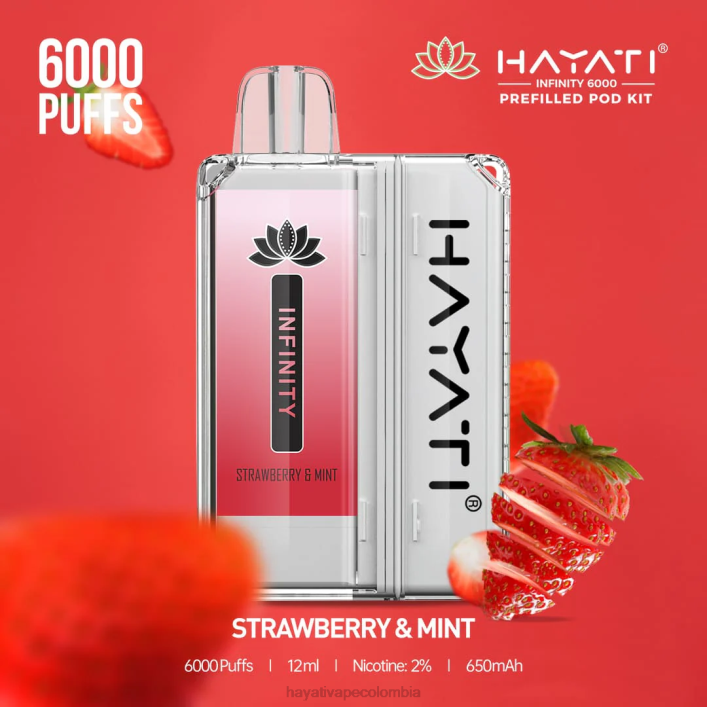 Hayati Bogotá - 0NLV160 Hayati Infinity 6000 kits de cápsulas fresa y menta