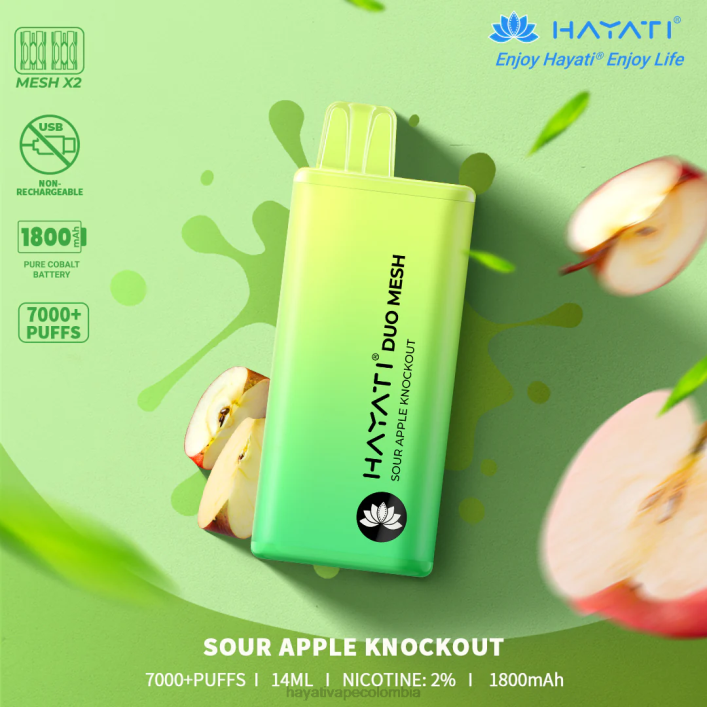 Hayati Bogotá - 0NLV180 Hayati Duo Mesh desechable knockout de manzana agria