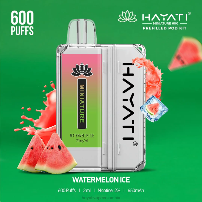 Hayati Bogotá - 0NLV50 Hayati Miniature kits de 600 cápsulas hielo de sandia