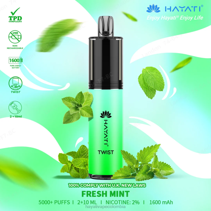 Hayati Bogotá - 0NLV70 Hayati Twist desechable menta fresca