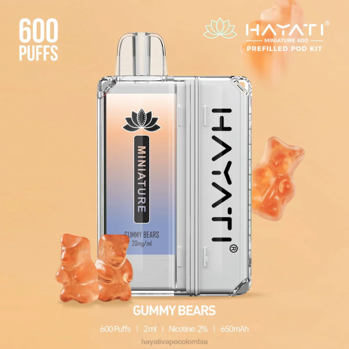 Hayati Colombia - 0NLV37 Hayati Miniature kits de 600 cápsulas ositos de goma