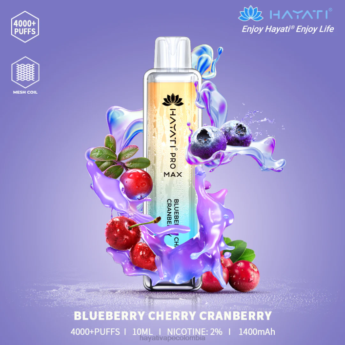 Hayati Colombia - 0NLV97 Hayati Pro Max desechable arándano cereza arándano