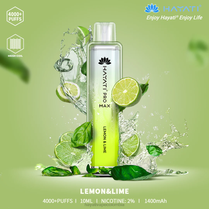Hayati flavour list - 0NLV109 Hayati Pro Max desechable Lima Limon
