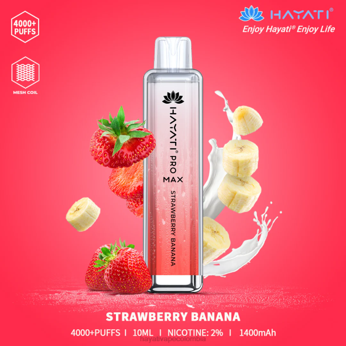Hayati flavour list - 0NLV139 Hayati Pro Max desechable Fresa plátano