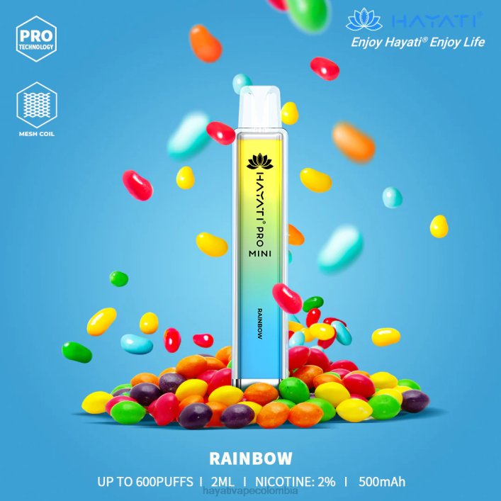 Hayati flavour list - 0NLV19 Hayati Pro Mini desechable arcoíris