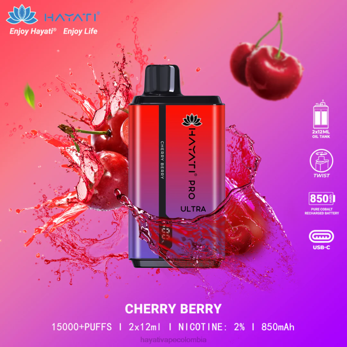 Hayati flavour list - 0NLV199 Hayati Pro Ultra desechables 15000 inhalaciones Cereza