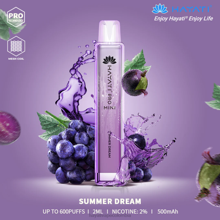 Hayati flavour vapes - 0NLV23 Hayati Pro Mini desechable sueño de verano