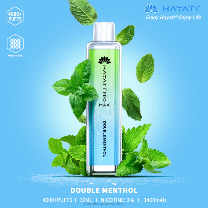 Hayati flavours Colombia - 0NLV102 Hayati Pro Max desechable doble mentol