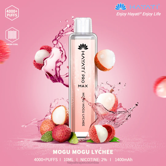Hayati flavours Colombia - 0NLV112 Hayati Pro Max desechable lichi mogu mogu