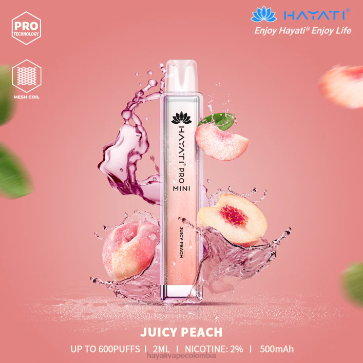Hayati flavours Colombia - 0NLV12 Hayati Pro Mini desechable Durazno jugoso