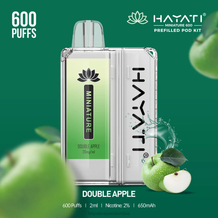 Hayati flavours Colombia - 0NLV32 Hayati Miniature kits de 600 cápsulas manzana doble