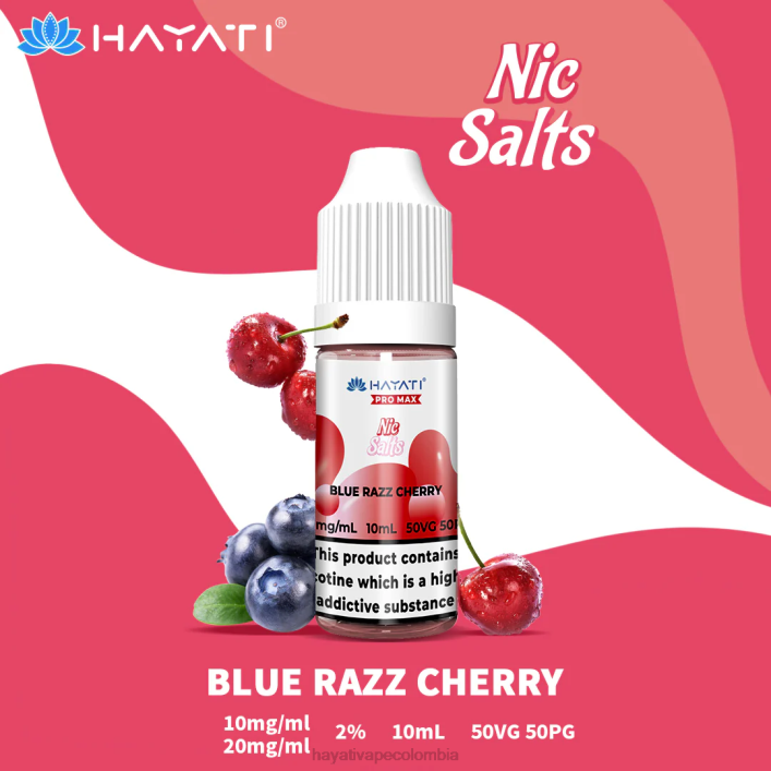 Hayati vape Colombia - 0NLV231 Hayati Pro Max sales de nic cereza azul