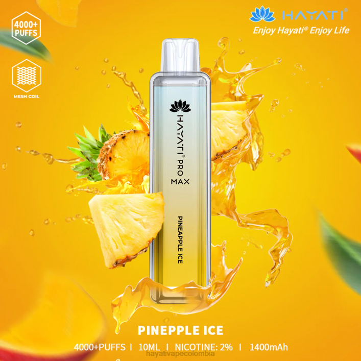 Hayati vape flavours - 0NLV114 Hayati Pro Max desechable hielo de piña