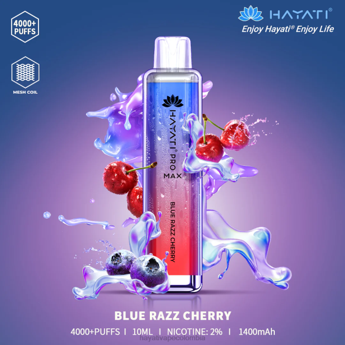 Hayati vape flavours - 0NLV94 Hayati Pro Max desechable cereza azul