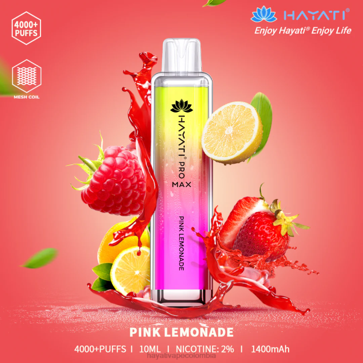 Hayati vape liquid - 0NLV115 Hayati Pro Max desechable limonada rosa