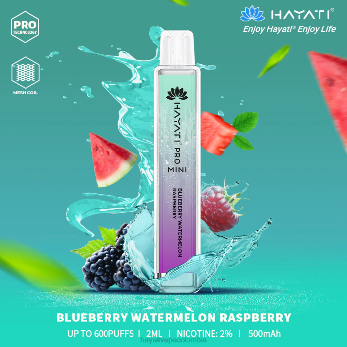 Hayati vape liquid - 0NLV25 Hayati Pro Mini desechable arándano sandía frambuesa