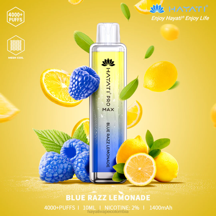 Hayati vape liquid - 0NLV95 Hayati Pro Max desechable limonada azul razz