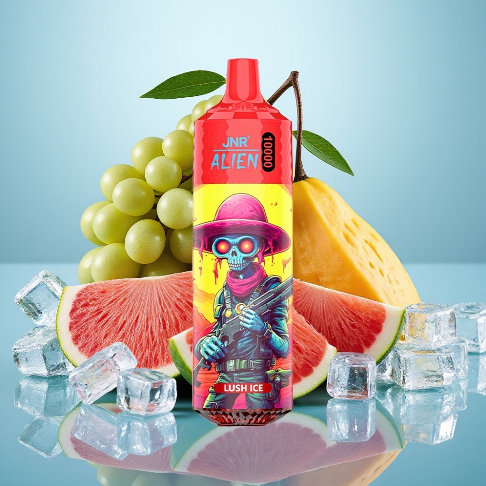JNR Alien 10000 Puffs 850mAh 20ml Carga Rápida Tipo-C Diseño Deportivo LED (RGB) Sabor Hielo Fresco