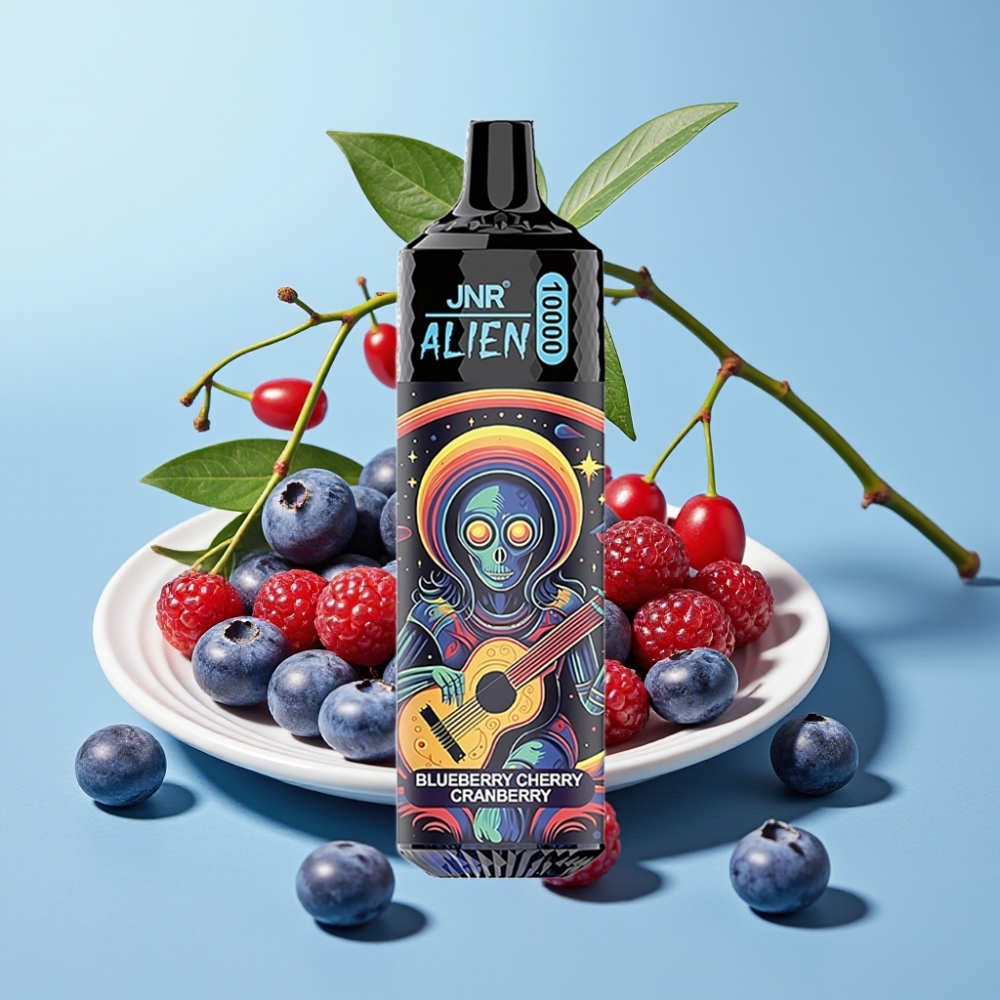 JNR Alien 10000 Puffs 850mAh 20ml Tipo-C Arándano Cereza Mora