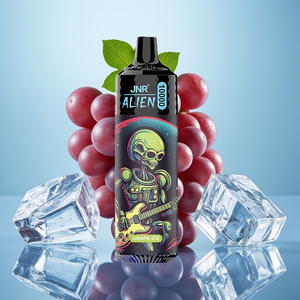 JNR Alien 10000 Puffs 850mAh Tipo-C LED RGB Sabor Uva Helada