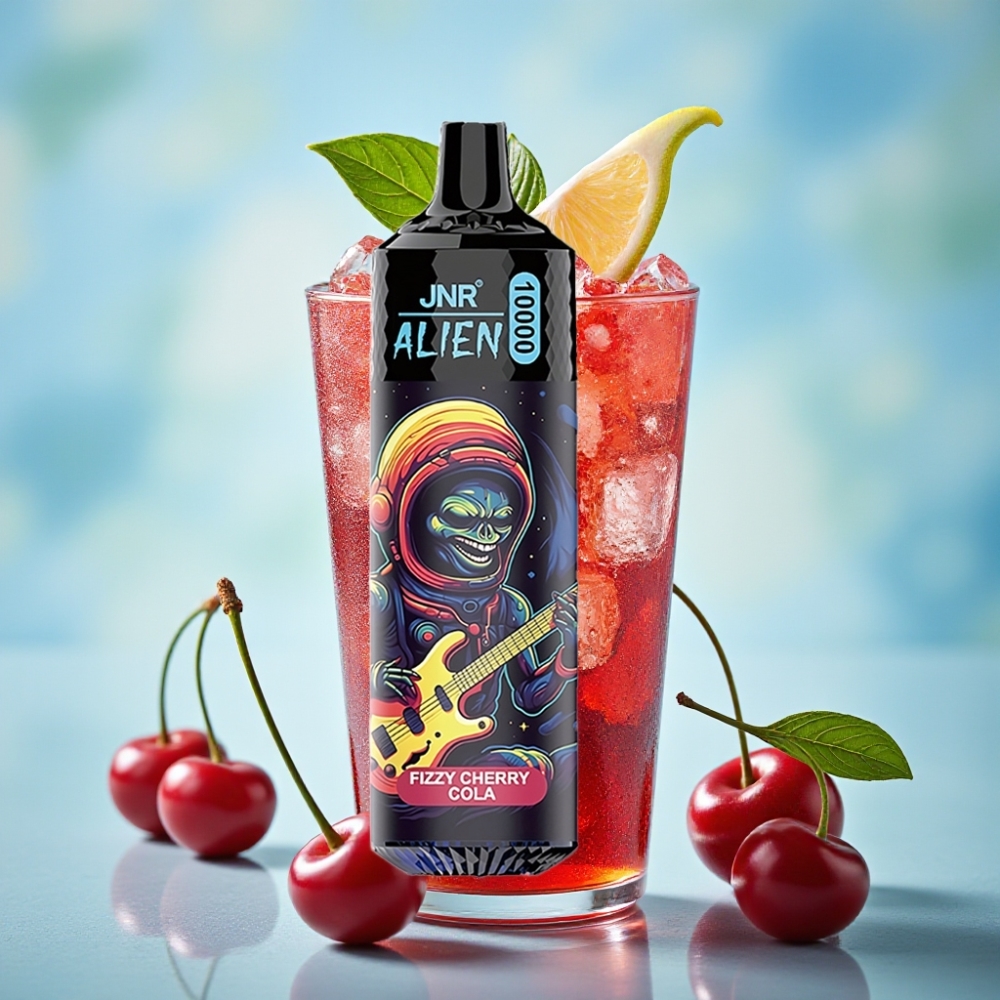 JNR Alien 10000 Puffs 850mAh Tipo-C Luz LED Sabor Cereza Cola Fizzy