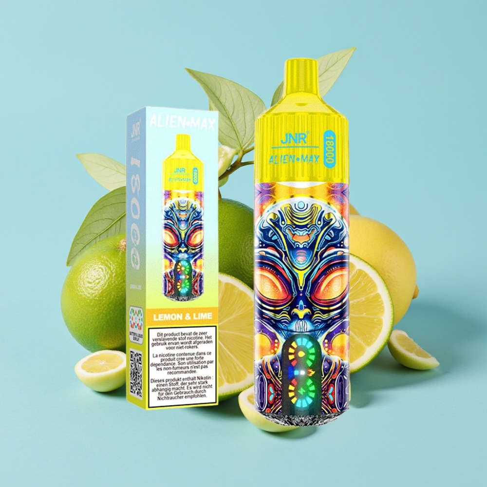 JNR Alien Max 18000 Caladas Pantalla LED Dual Mesh 28ml Limón  Lima