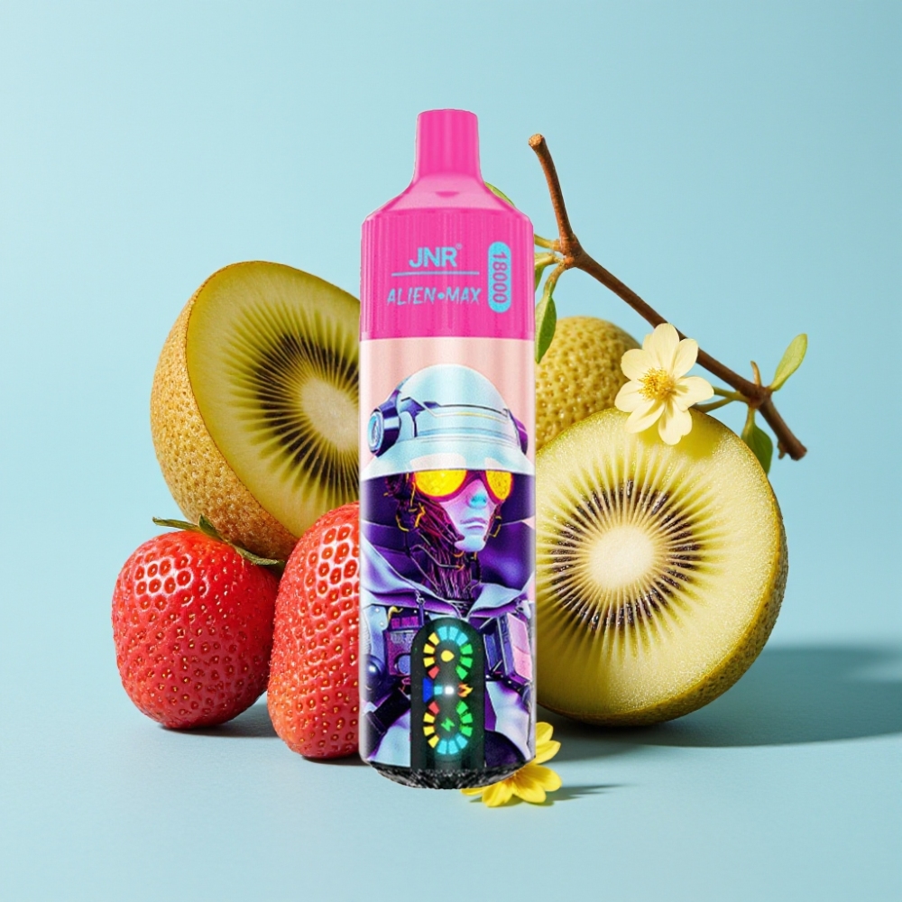 JNR Alien Max 18000 Puffs con Pantalla LED Doble Malla 28ml Fresa Kiwi