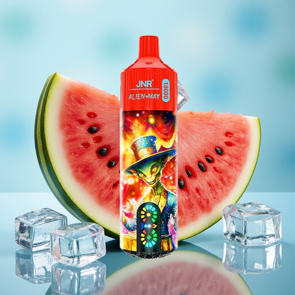 JNR Alien Max 18000 Puffs con Pantalla LED Inteligente Doble Bobina Mesh 28ml de E-líquido Sabor Sandía Helada