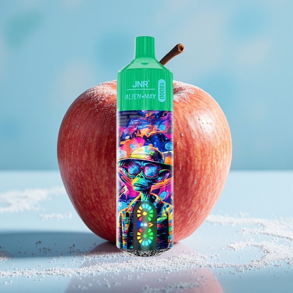 JNR Alien Max 18000 Puffs con Pantalla LED Inteligente Doble Malla 28ml y Manzana Congelada