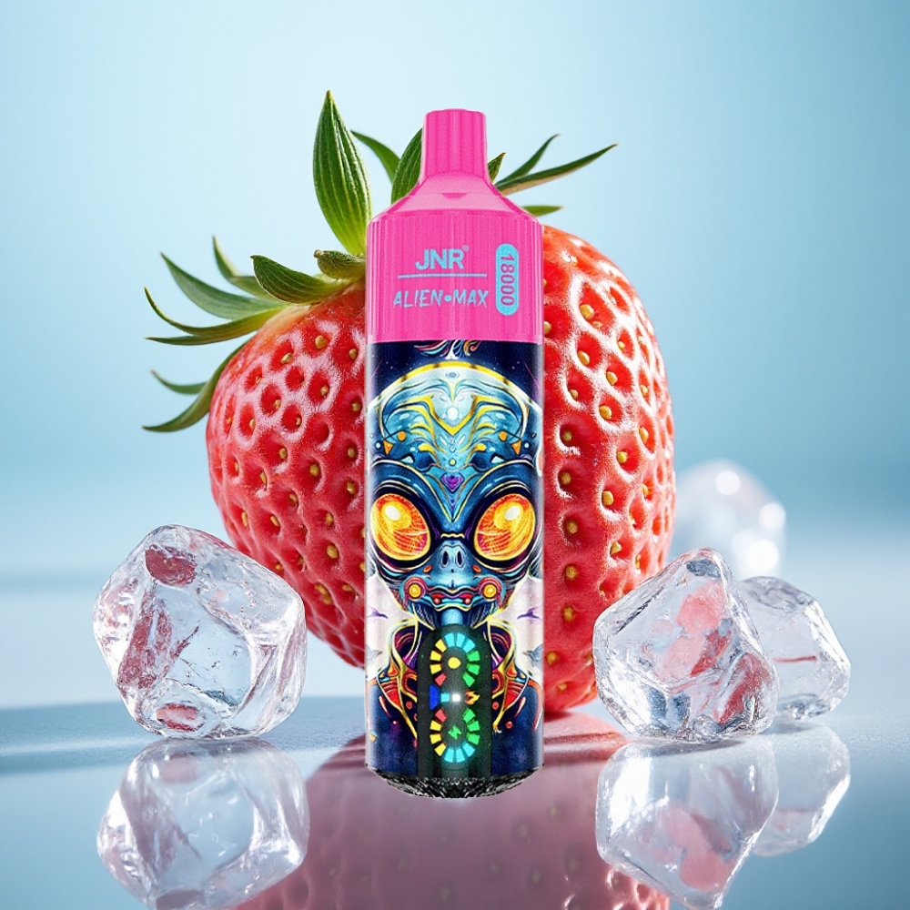 JNR Alien Max 18000 Puffs con Pantalla LED Inteligente Doble Malla Fresa Helada