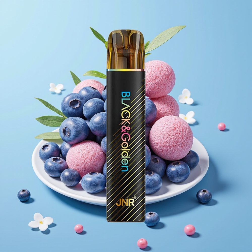 JNR BlackGolden 800 Puffs 2ml Chicle de Arándano Azul Vape Desechable