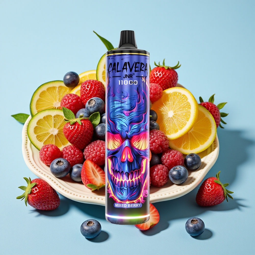 JNR Calavera 11000 Puffs 21ml Bayas Mixtas Vape Desechable