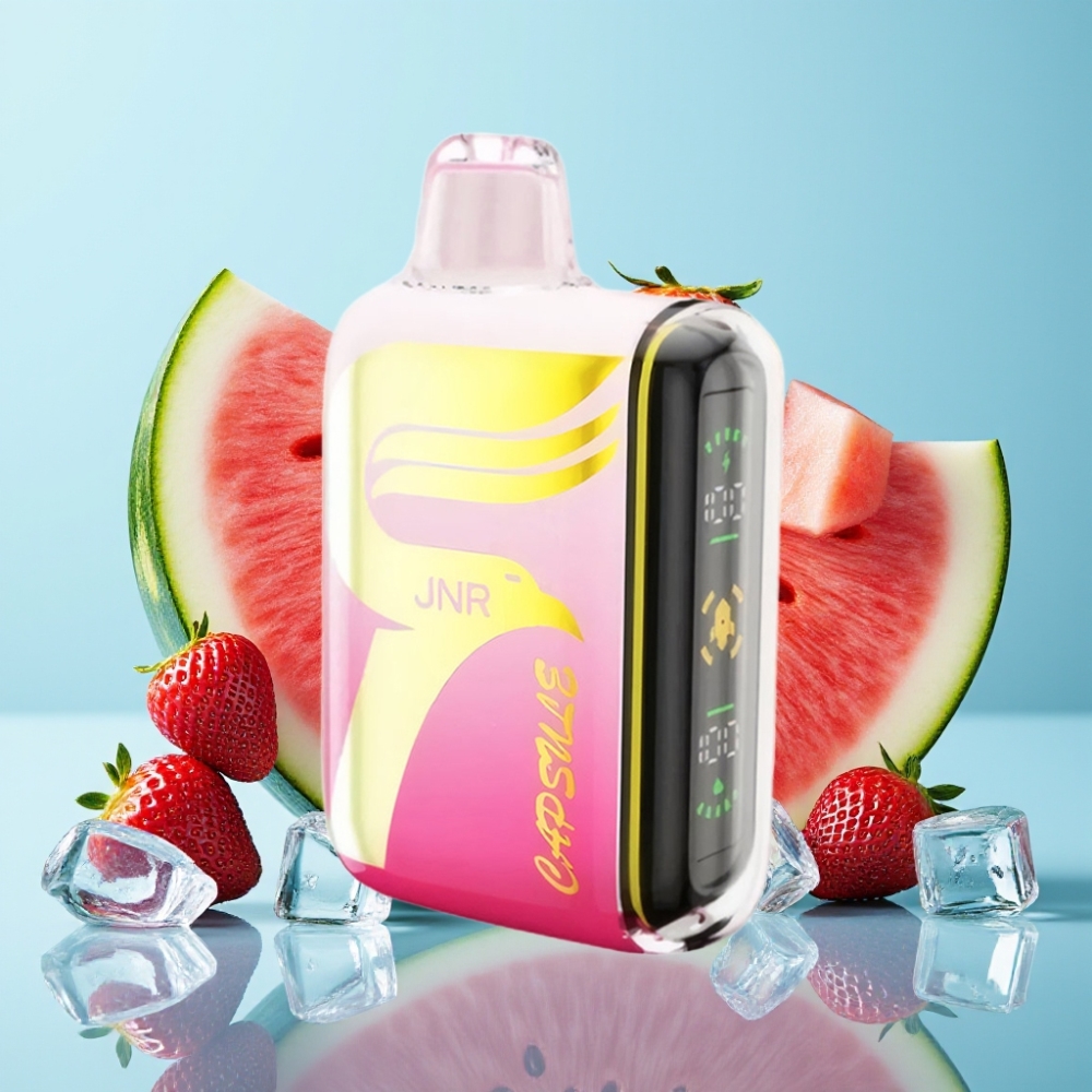 JNR Capsule 15000 Puffs 20ml Fresa Sandía Hielo Dual Mesh LED Tipo-C