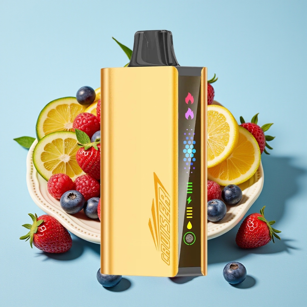 JNR Cruiser Vape Desechable Sin Carga 12000 Caladas Batería 3500 mAh Cuerpo Metálico Frutos Mixtos