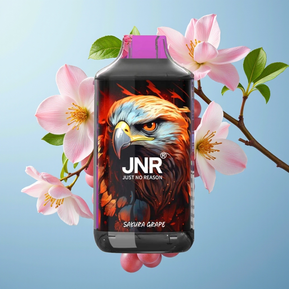 JNR Falcon 16000 Puffs 22ml Uva Sakura Dual Mesh LED Tipo C
