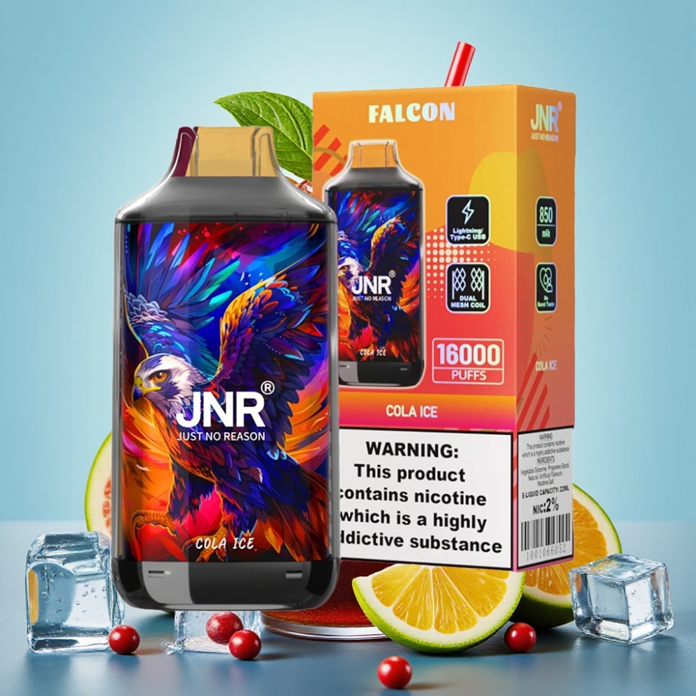 JNR Falcon 16000 Puffs 850mAh 22ml Doble Malla Cola Helada