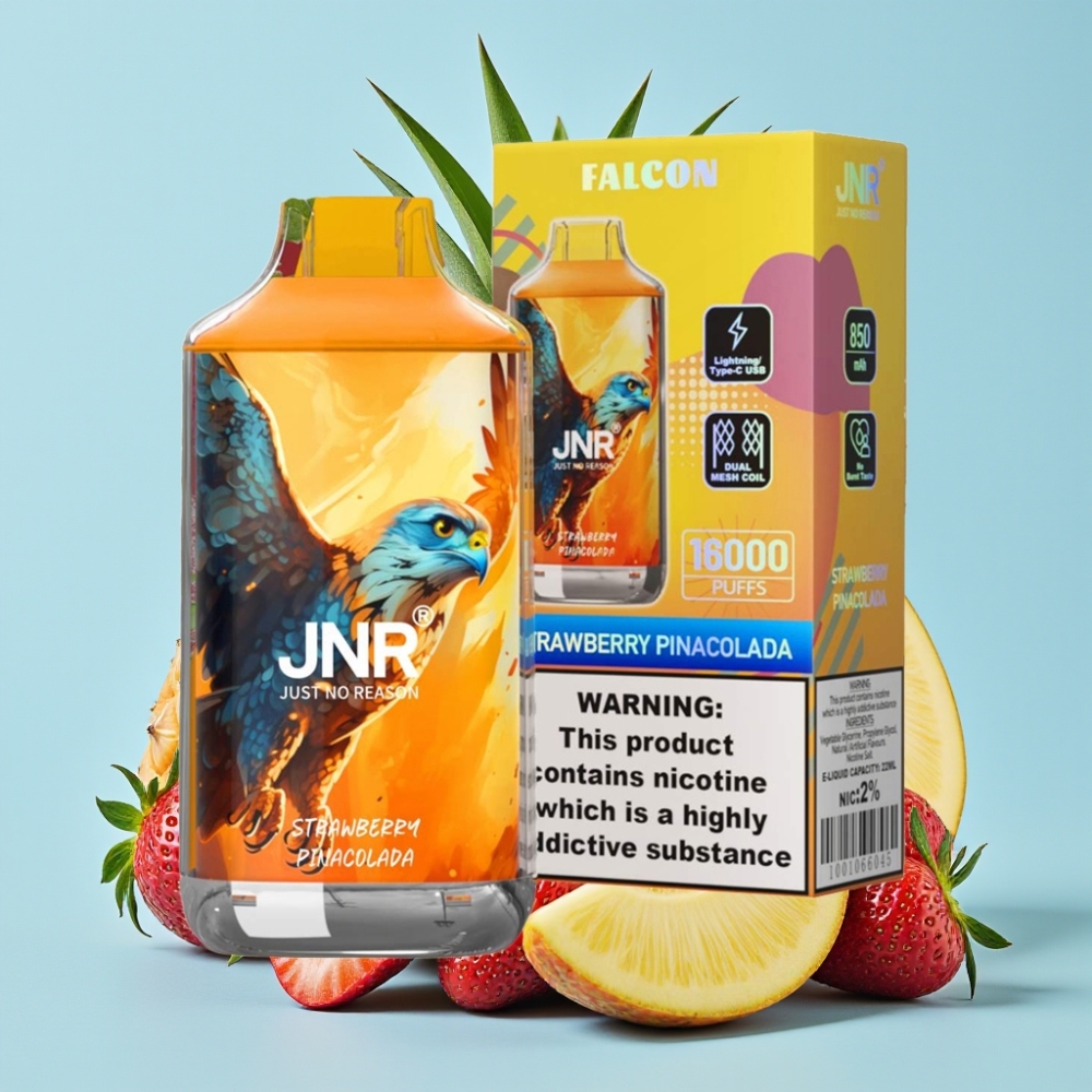 JNR Falcon 16000 Puffs 850mAh 22ml Doble Malla Fresa Piña Colada