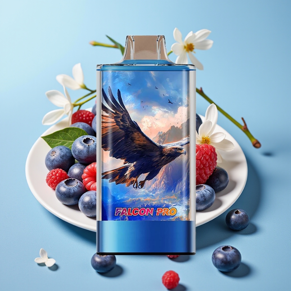 JNR Falcon Pro 28000 30ml 5 Nicotina USB-C Arándano Frambuesa Cereza