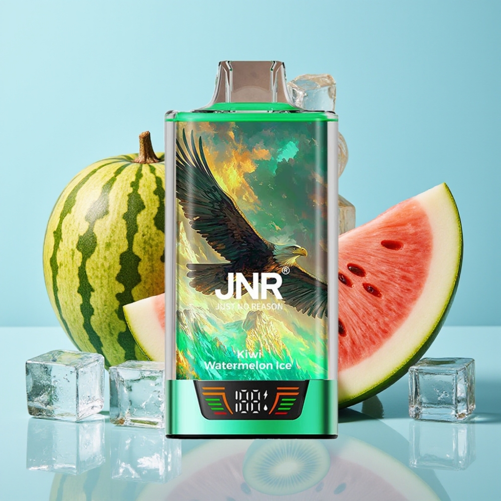 JNR Falcon Pro 28000 30ml 950mAh 5 Nicotina USB-C Doble Malla Sabor Kiwi Sandía Helada