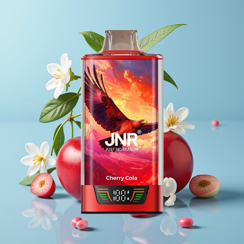 JNR Falcon Pro 28000 Vape Desechable 30ml 950mAh 5 Nicotina Dual Malla Sabor Cereza Cola