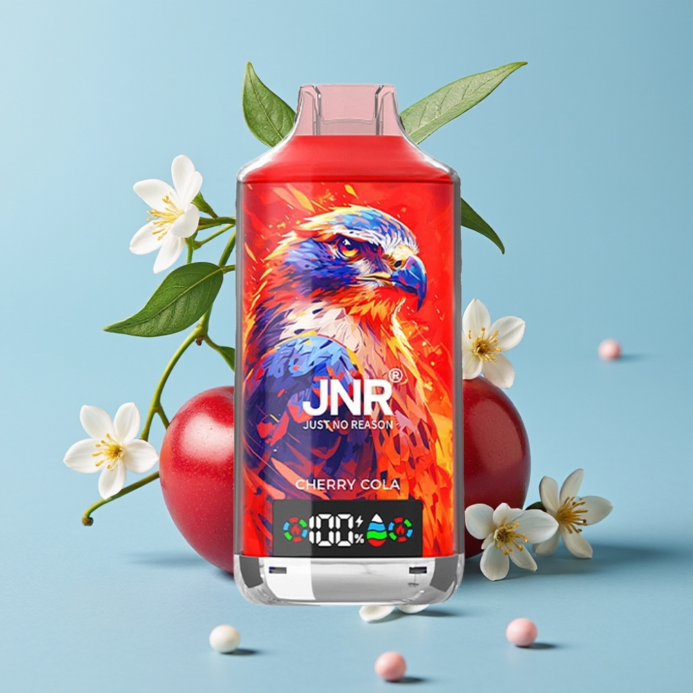 JNR Falcon X 18000 Puffs 24ml Cereza Razon Pantalla Digital Carga Rápida Tipo-C