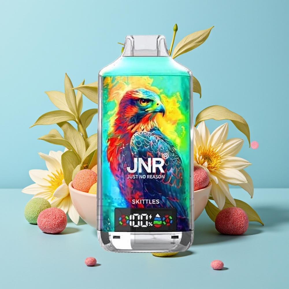 JNR Falcon X 18000 Puffs 24ml Doble Malla Carga Rápida Skittles