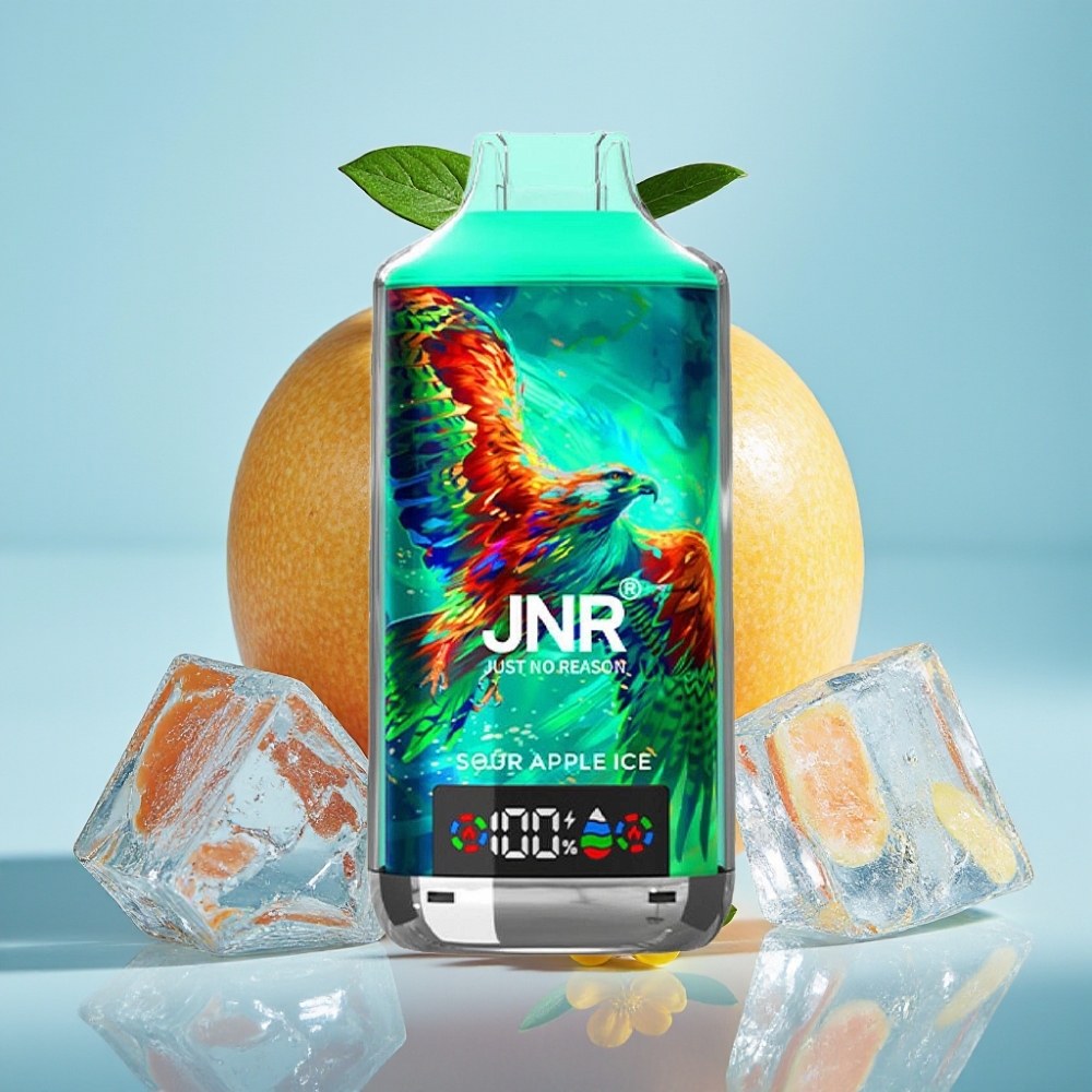 JNR Falcon X 18000 Puffs 24ml Manzana Ácida Helada Pantalla Digital Carga Tipo-C