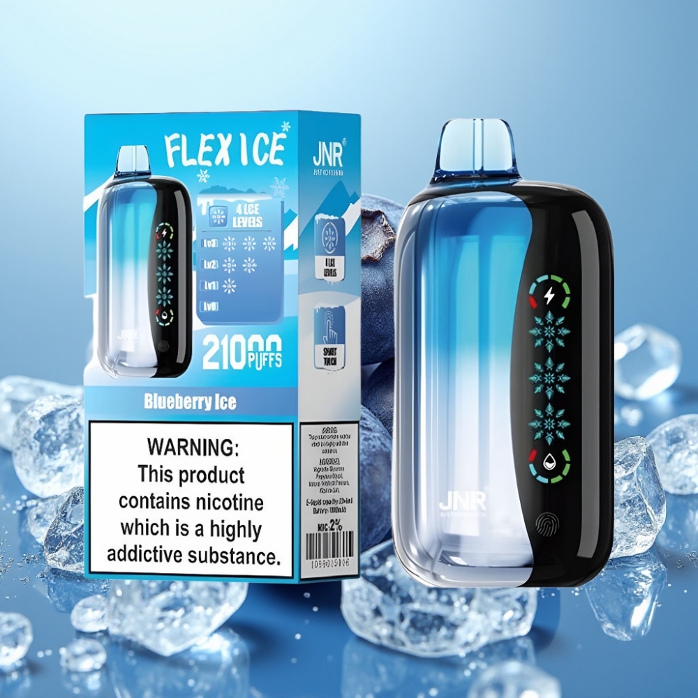 JNR Flex Ice 21000 Puffs Ajustable 26ml Pantalla Táctil Dual Mesh Arándano Helado